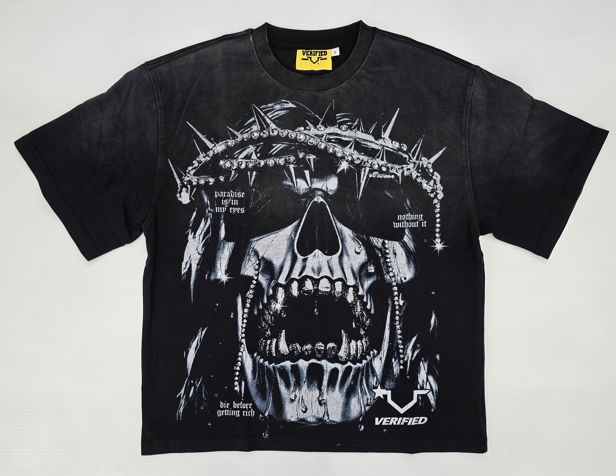 VERIFIED STAR Jesus Crying Rhinestone T-Shirt