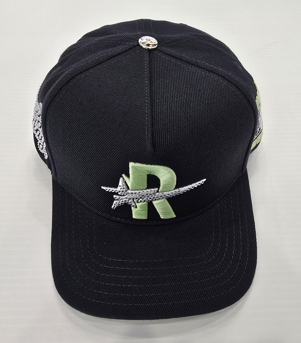 ROUGHPLAY CLOTHING Diamond Snapback (Neon/Navy) - Gravity NYC