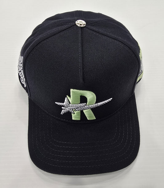 ROUGHPLAY CLOTHING Diamond Snapback (Neon/Navy) - Gravity NYC