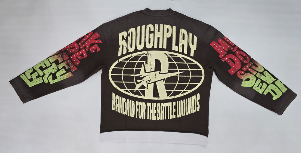 ROUGHPLAY CLOTHING Skull and Roses Long Sleeve (Brown) - Gravity NYC