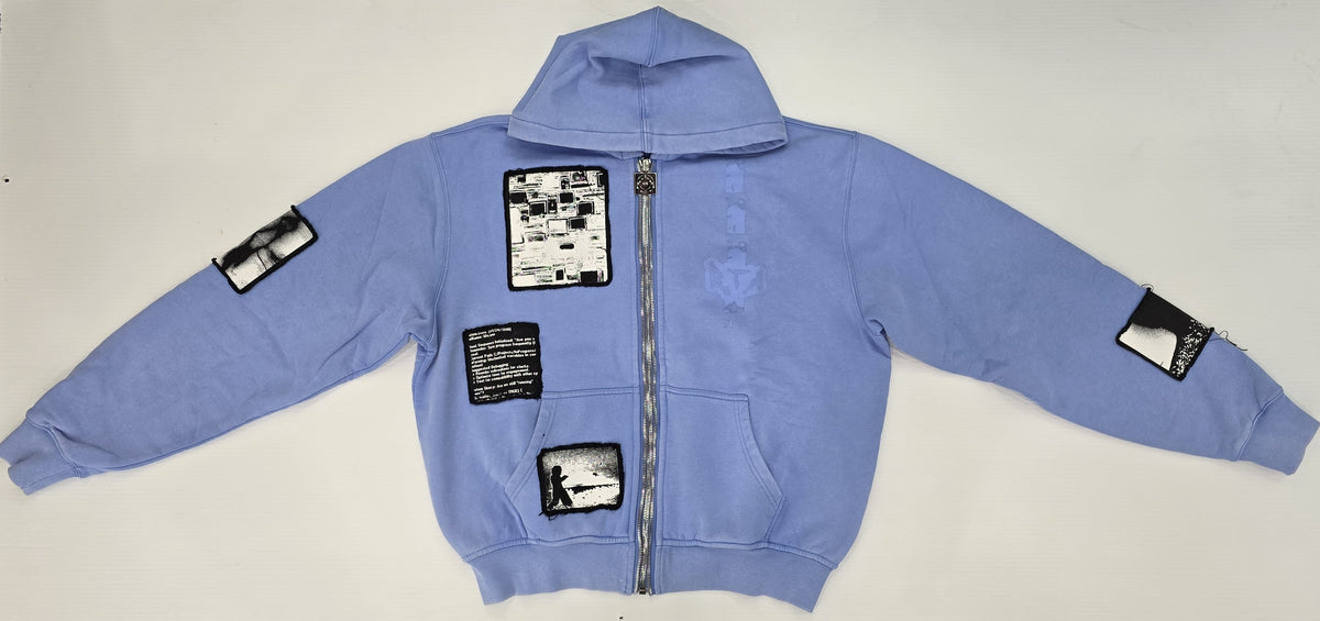 Sudadera con capucha y parche digital azul Zev de RTA