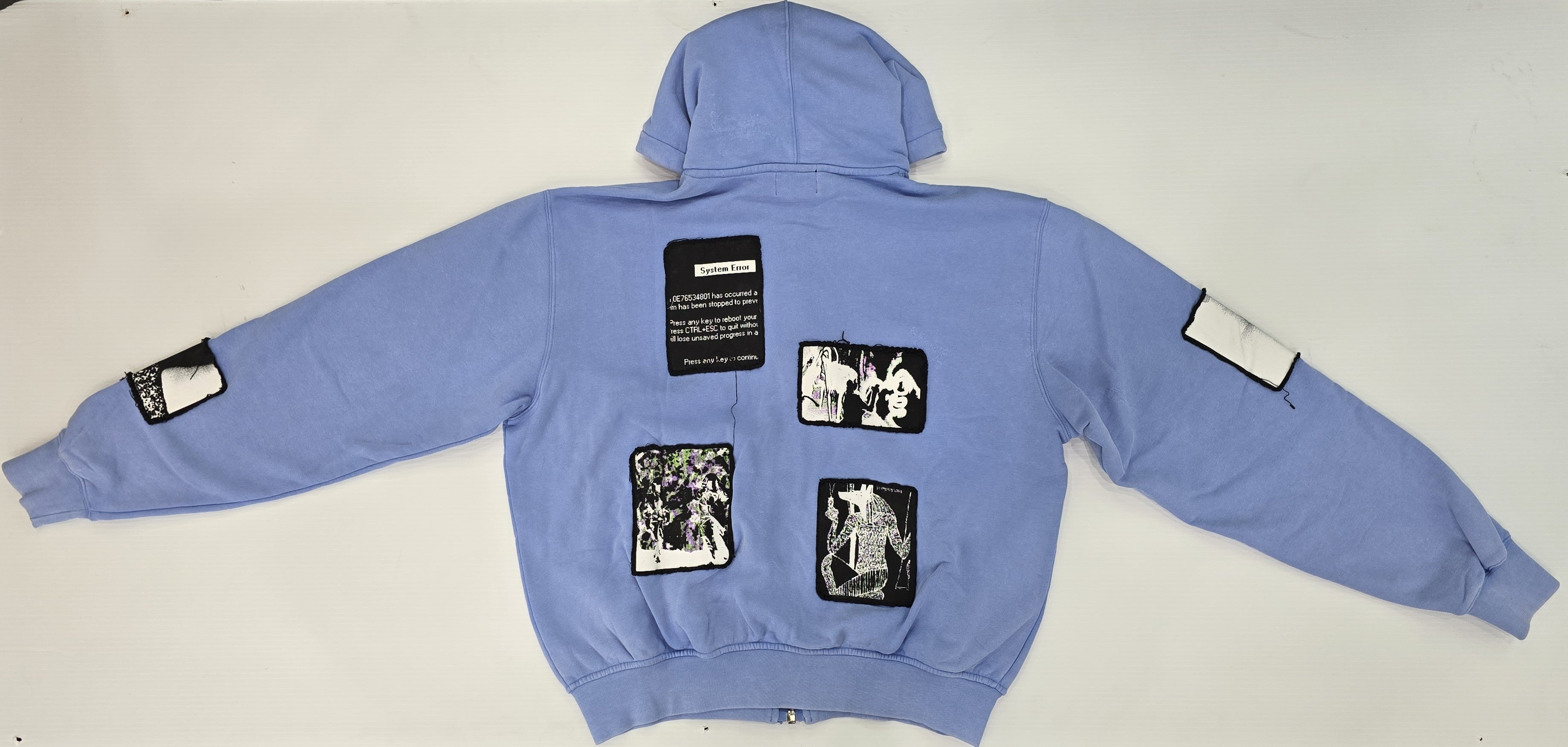 Sudadera con capucha y parche digital azul Zev de RTA