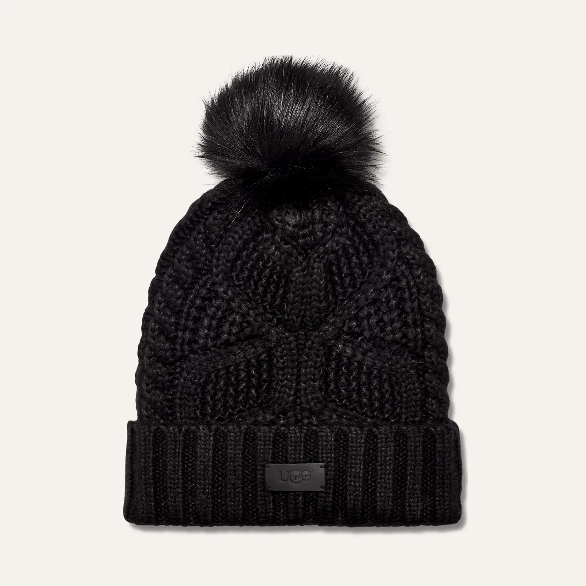 UGG Women's Cable Beanie with Pom - Gravity NYC