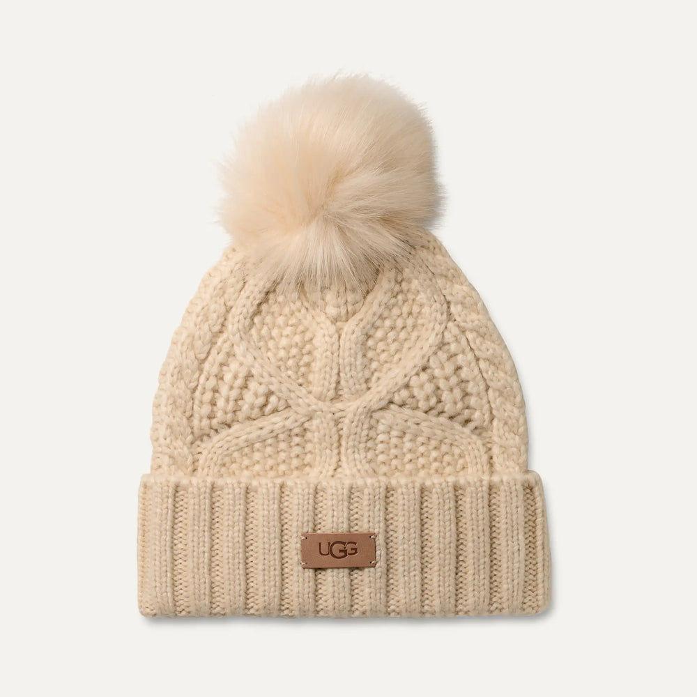 UGG Women's Cable Beanie with Pom - Gravity NYC
