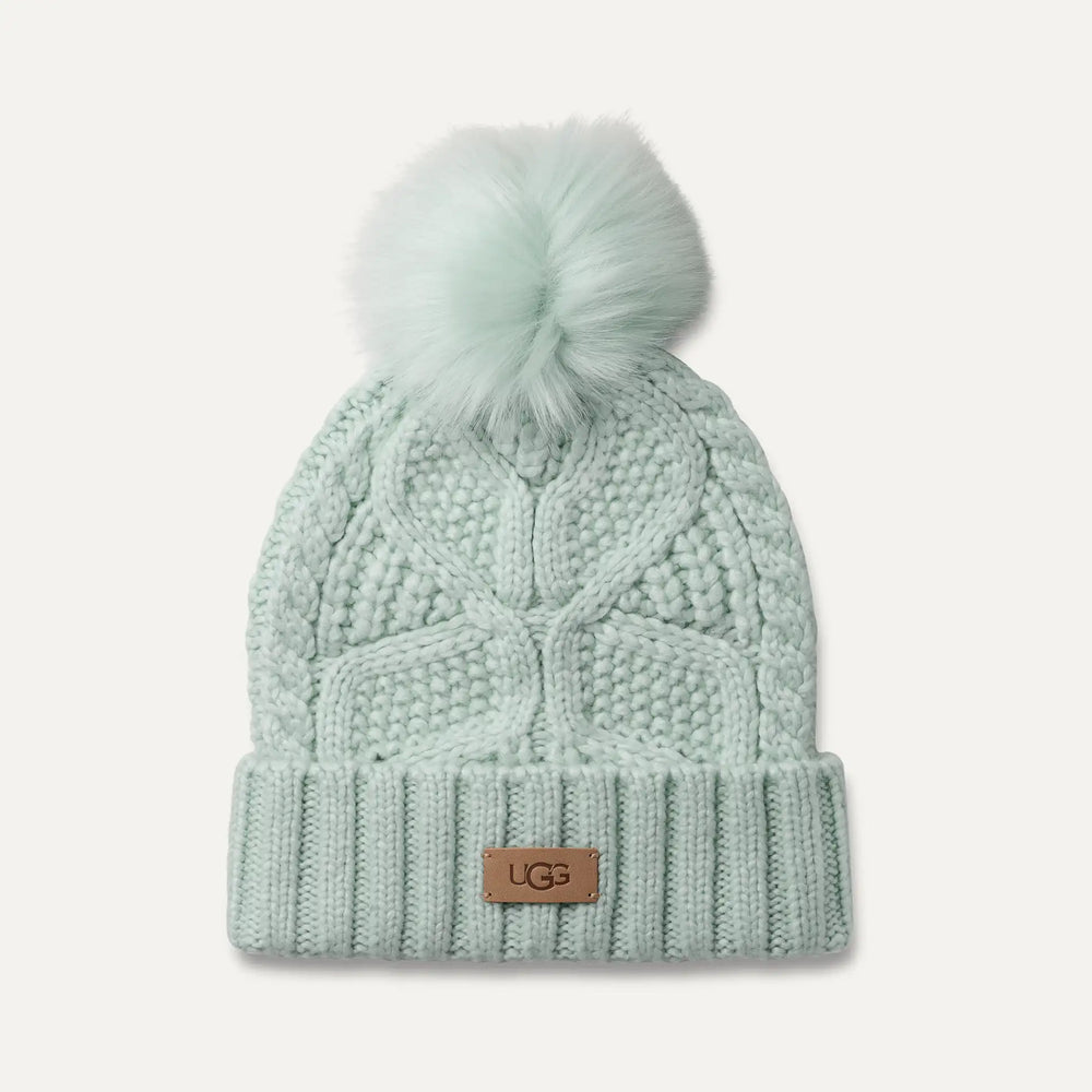 UGG Women's Cable Beanie with Pom - Gravity NYC