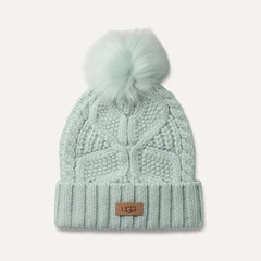 UGG Women's Cable Beanie with Pom - Gravity NYC