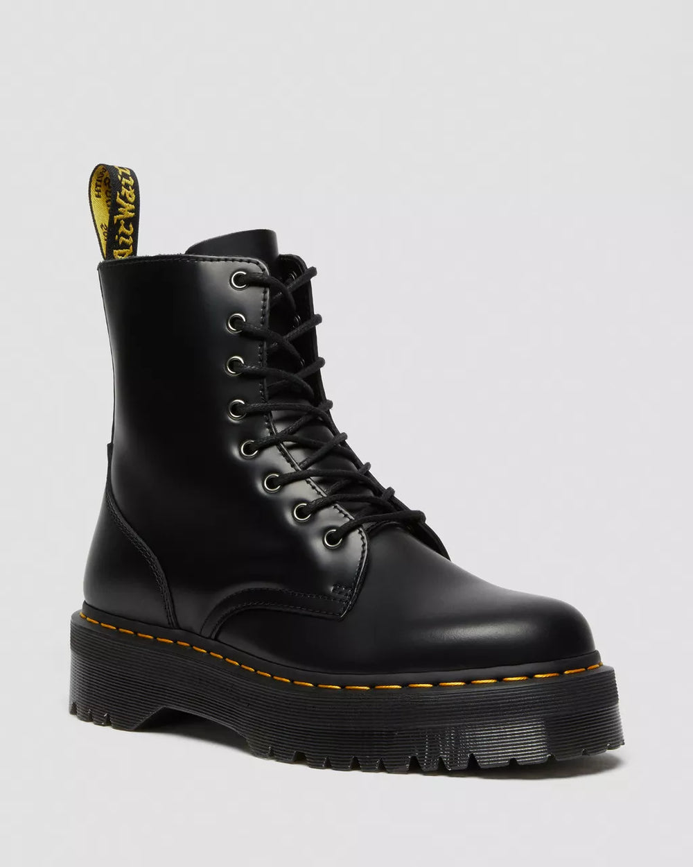 DR. MARTENS Jadon Boot Smooth Leather Platforms in Black - Gravity NYC