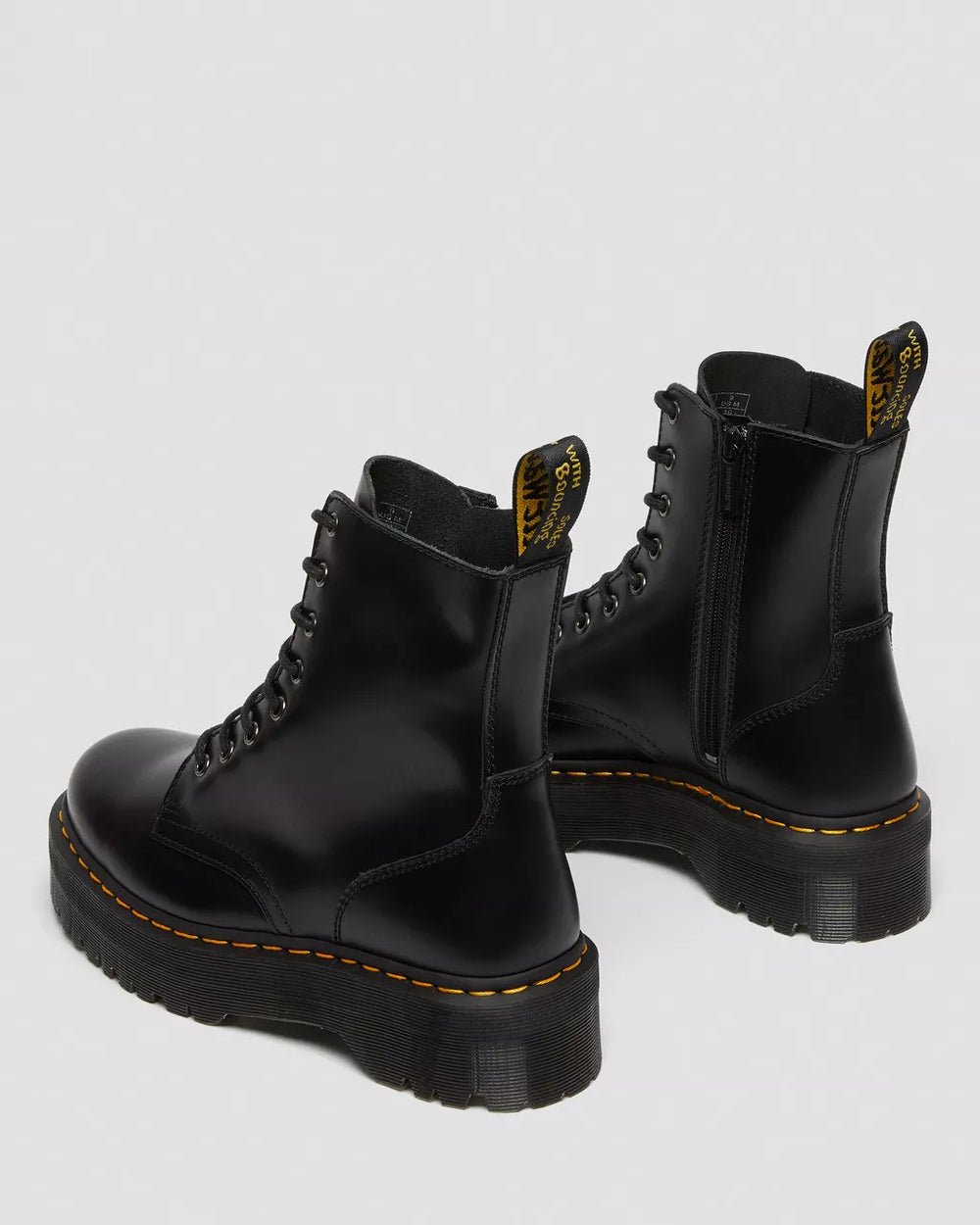 DR. MARTENS Jadon Boot Smooth Leather Platforms in Black - Gravity NYC