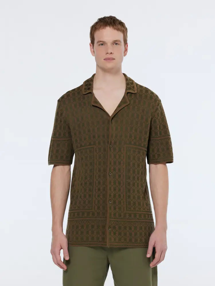 SCOTCH AND SODA Jacquard Knitted Short Sleeve - Gravity NYC