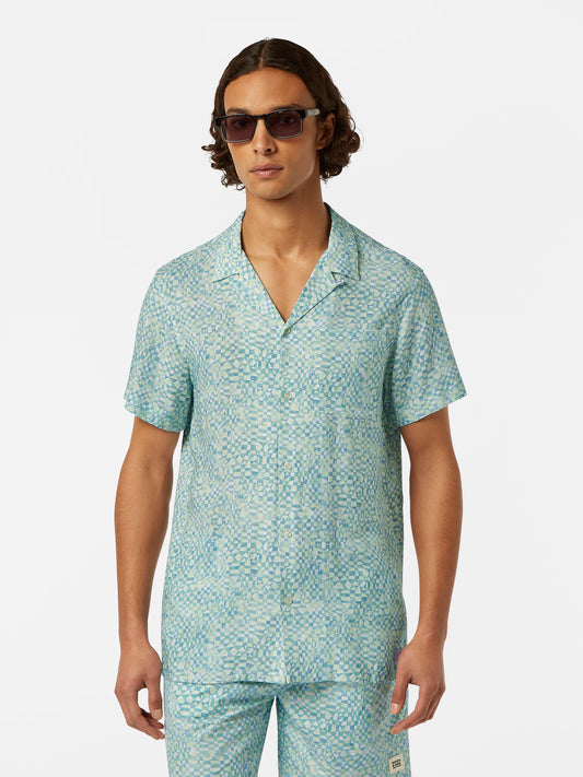 SCOTCH AND SODA Regular Fit AOP Viscose Shirt - Gravity NYC