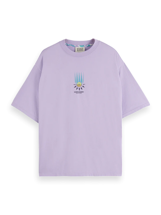 SCOTCH AND SODA Loose-Fit Front Chest Artwork T-Shirt - Gravity NYC