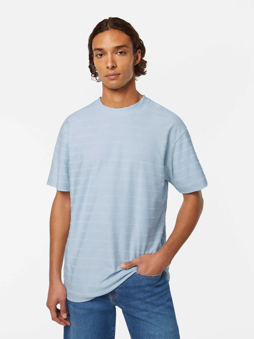 SCOTCH AND SODA Relaxed-Fit Towelling Striped T-Shirt - Gravity NYC