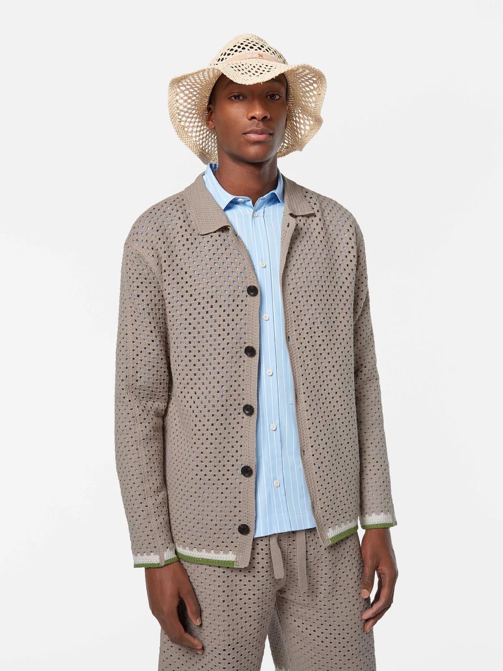 SCOTCH AND SODA Crochet Long Sleeve Shirt at Gravity NYC