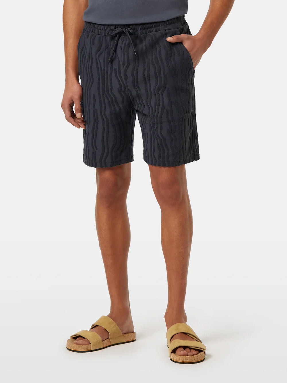 SCOTCH AND SODA Cotton Terry Jacquard Shorts - Gravity NYC
