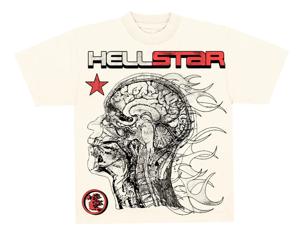 HELLSTAR STUDIOS Cranium Cream T-Shirt