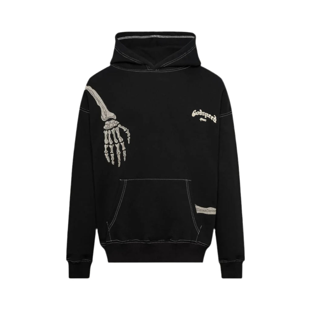 GODSPEED R.O.D White Stitch Hoodie (Black) - Gravity NYC