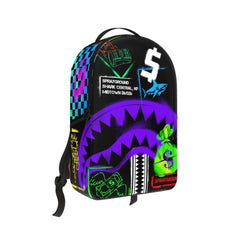 SPRAYGROUND Shark Central Stencils-Black DLXSV Backpack B7620 - Gravity NYC