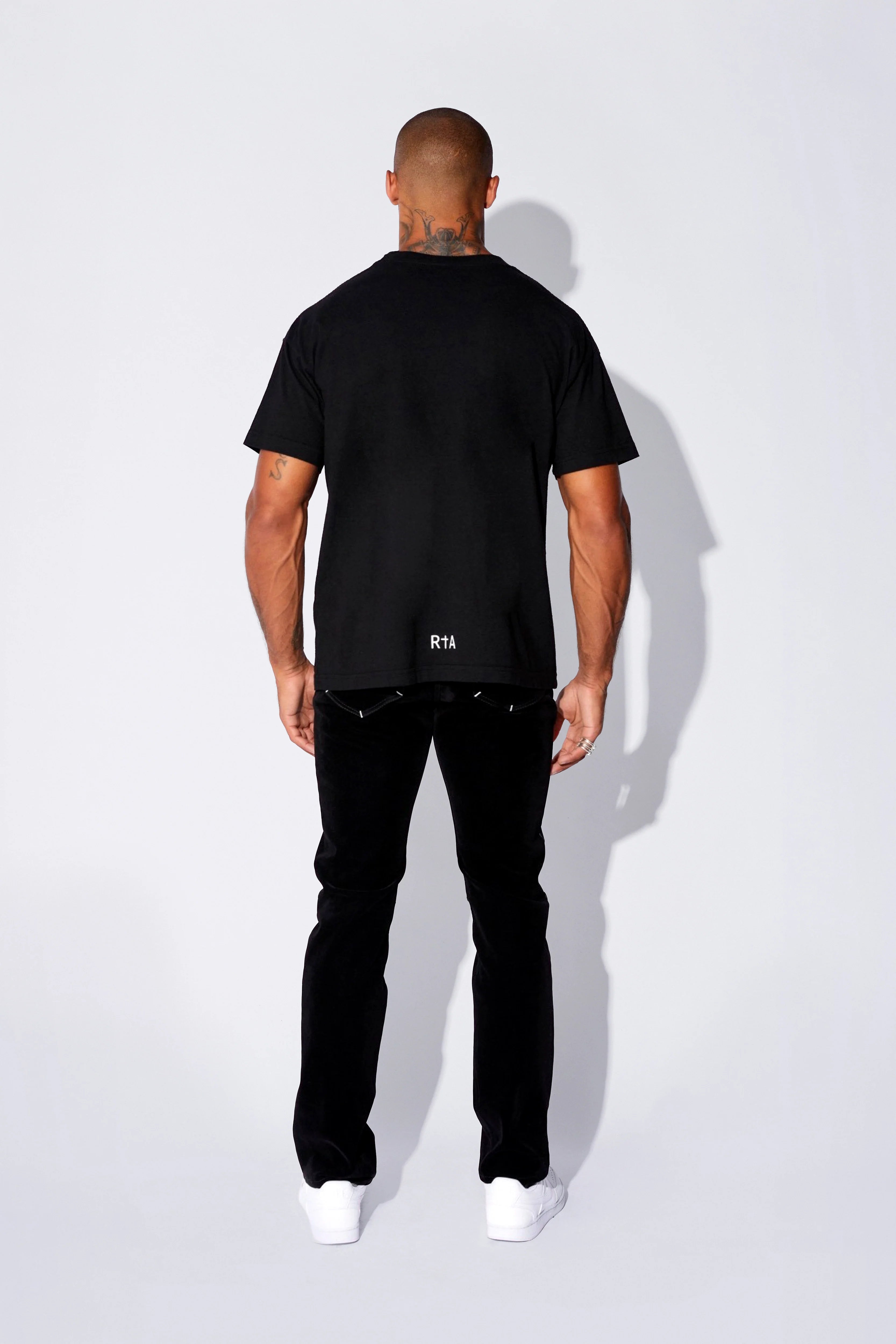 RTA Short Sleeve Tee Black Old English Gravity NYC