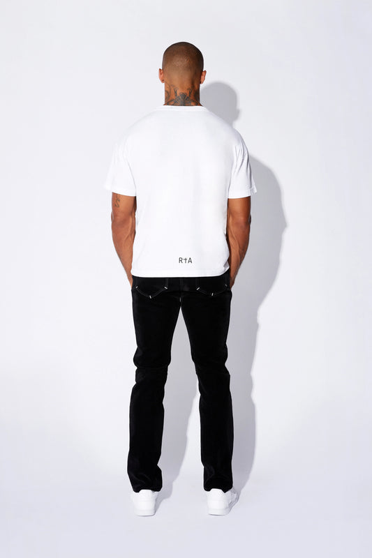 RTA Short Sleeve Tee White Old English - Gravity NYC
