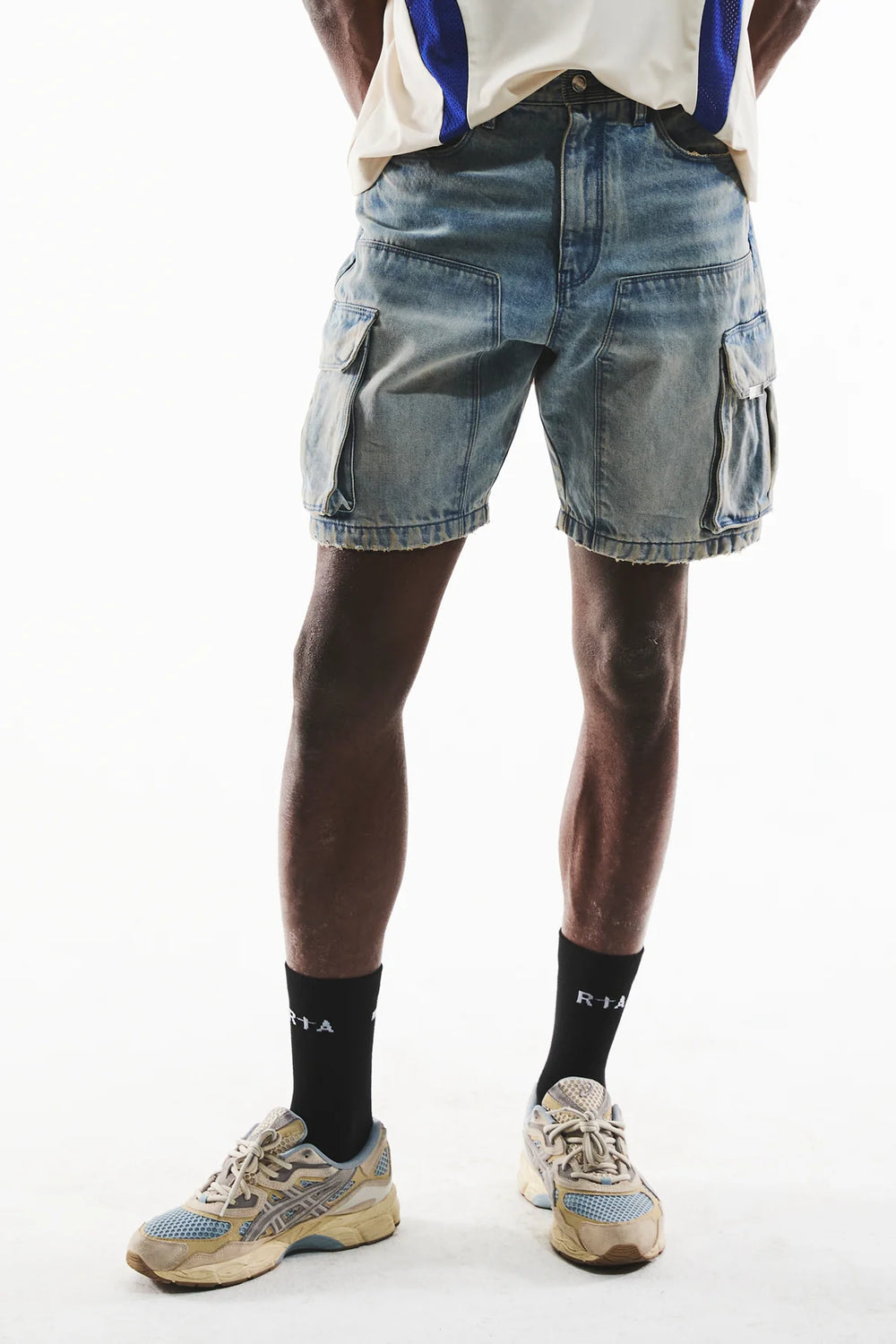 RTA Joseph Frayed Indigo Dusk Shorts - Gravity NYC