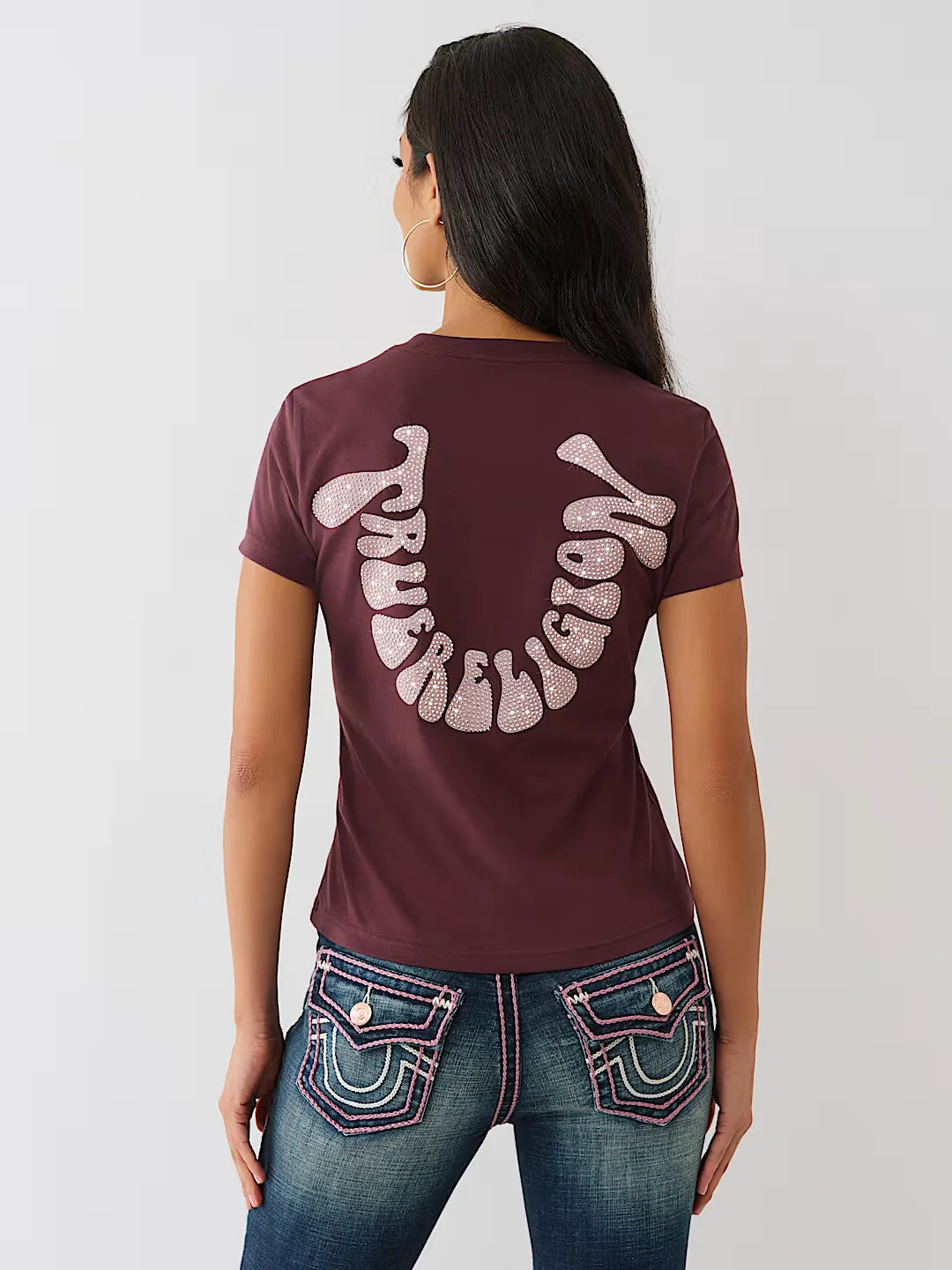 TRUE RELIGION Crystal Horseshoe Crew Tee - Gravity NYC