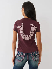 TRUE RELIGION Crystal Horseshoe Crew Tee - Gravity NYC