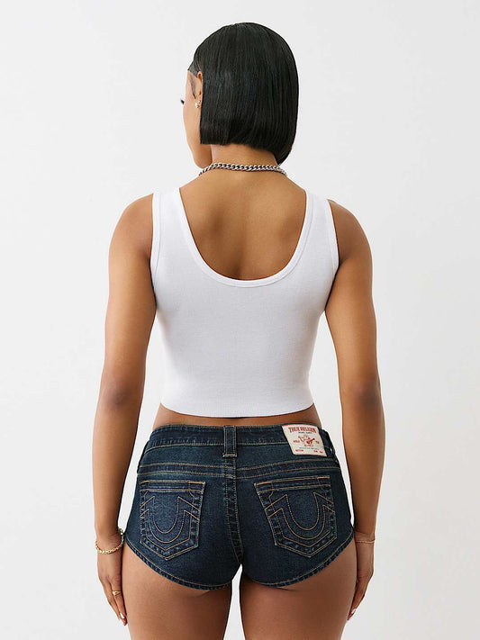 TRUE RELIGION Crystal Rib Crop Tank - Gravity NYC