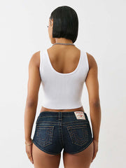 TRUE RELIGION Crystal Rib Crop Tank - Gravity NYC