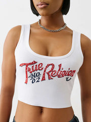 TRUE RELIGION Crystal Rib Crop Tank - Gravity NYC