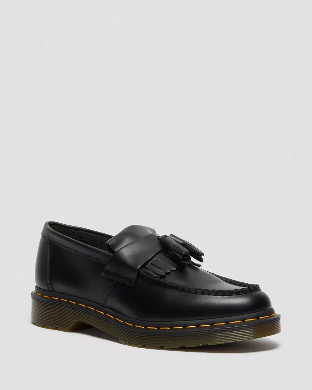 DR. MARTENS Adrian Yellow Stitch Leather Tassel Loafers - Gravity NYC