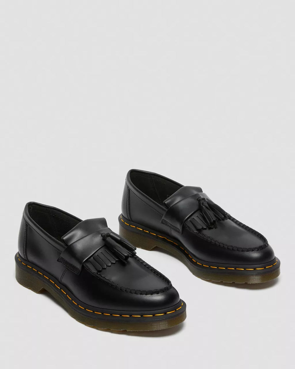 DR. MARTENS Adrian Yellow Stitch Leather Tassel Loafers - Gravity NYC