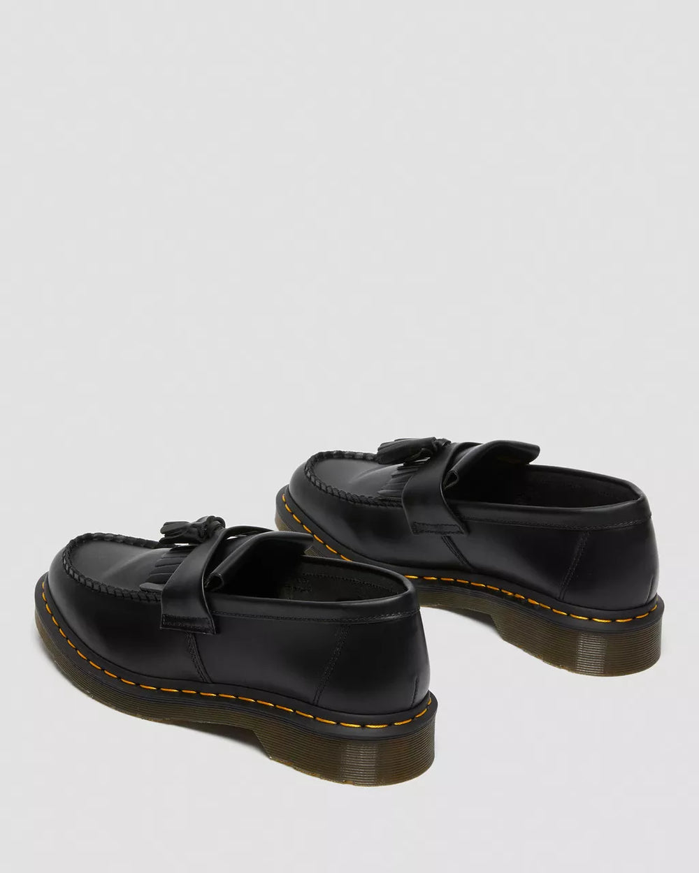 DR. MARTENS Adrian Yellow Stitch Leather Tassel Loafers - Gravity NYC