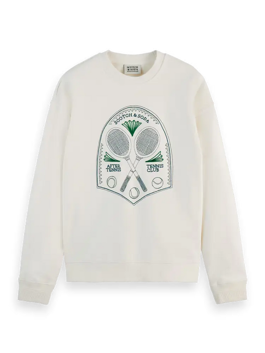 SCOTCH & SODA Embroidered Tennis Artwork Relaxed