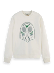 SCOTCH & SODA Embroidered Tennis Artwork Relaxed