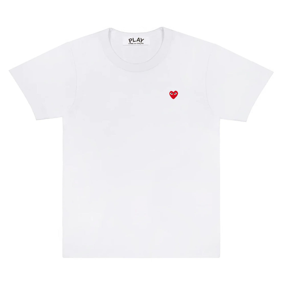 COMME DES GARCONS Red Embroidered Heart T-Shirt - Gravity NYC