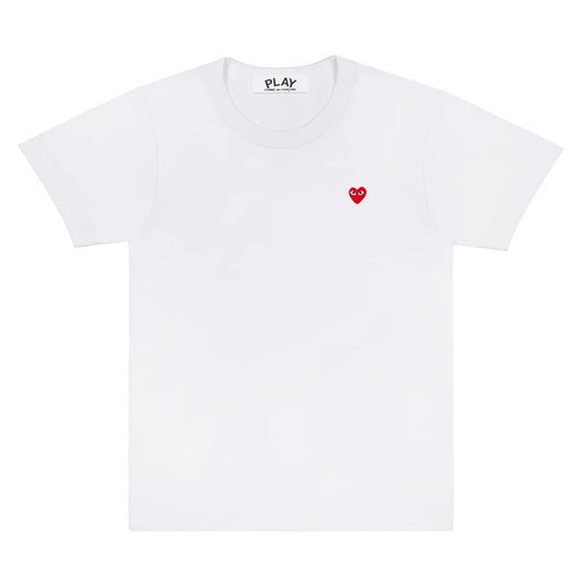COMME DES GARCONS Red Embroidered Heart T-Shirt - Gravity NYC