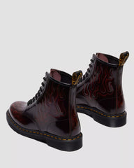 DR. MARTENS 1460 Inferno Rub Off Leather Boots in Cherry Red Arcadia - Gravity NYC