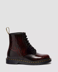 DR. MARTENS 1460 Inferno Rub Off Leather Boots in Cherry Red Arcadia - Gravity NYC