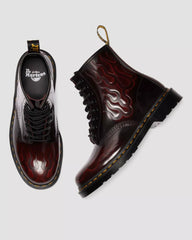 DR. MARTENS 1460 Inferno Rub Off Leather Boots in Cherry Red Arcadia - Gravity NYC
