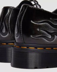DR. MARTENS 1461 Inferno Rub Off Leather Boots in Silver Arcadia - Gravity NYC