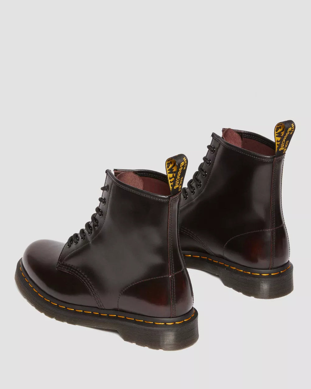 DR. MARTENS 1460 Arcadia Leather Boots in Cherry Red Arcadia - Gravity NYC