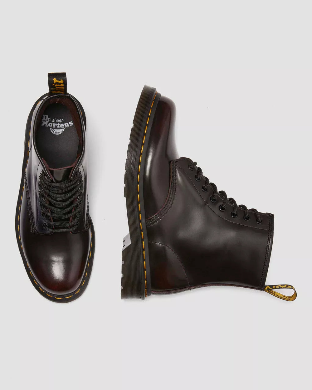 DR. MARTENS 1460 Arcadia Leather Boots in Cherry Red Arcadia - Gravity NYC