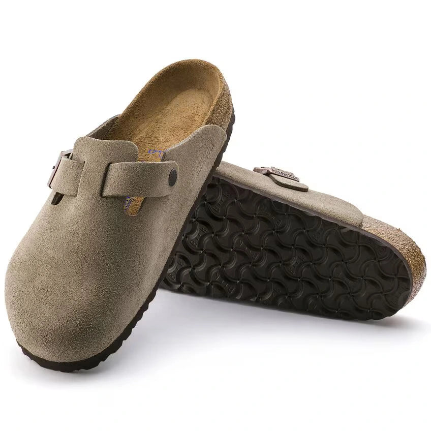 BIRKENSTOCK® Boston Suede Leather-Taupe