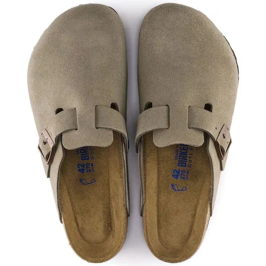 BIRKENSTOCK® Boston Suede Leather-Taupe