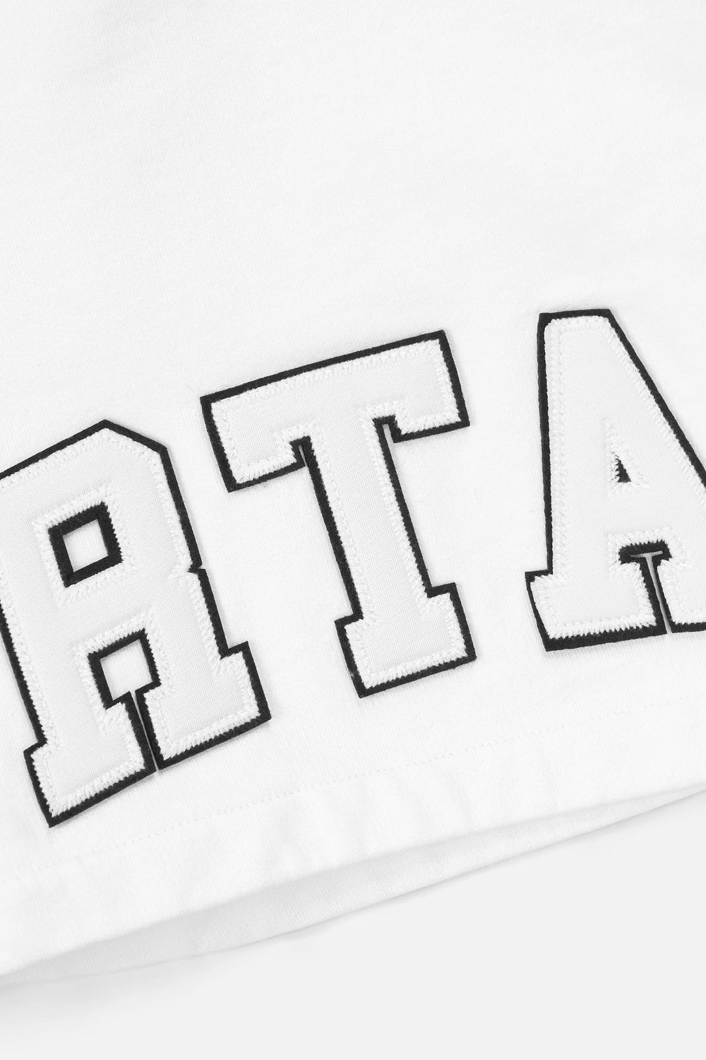 RTA Clyde White Collegiate Shorts - Gravity NYC
