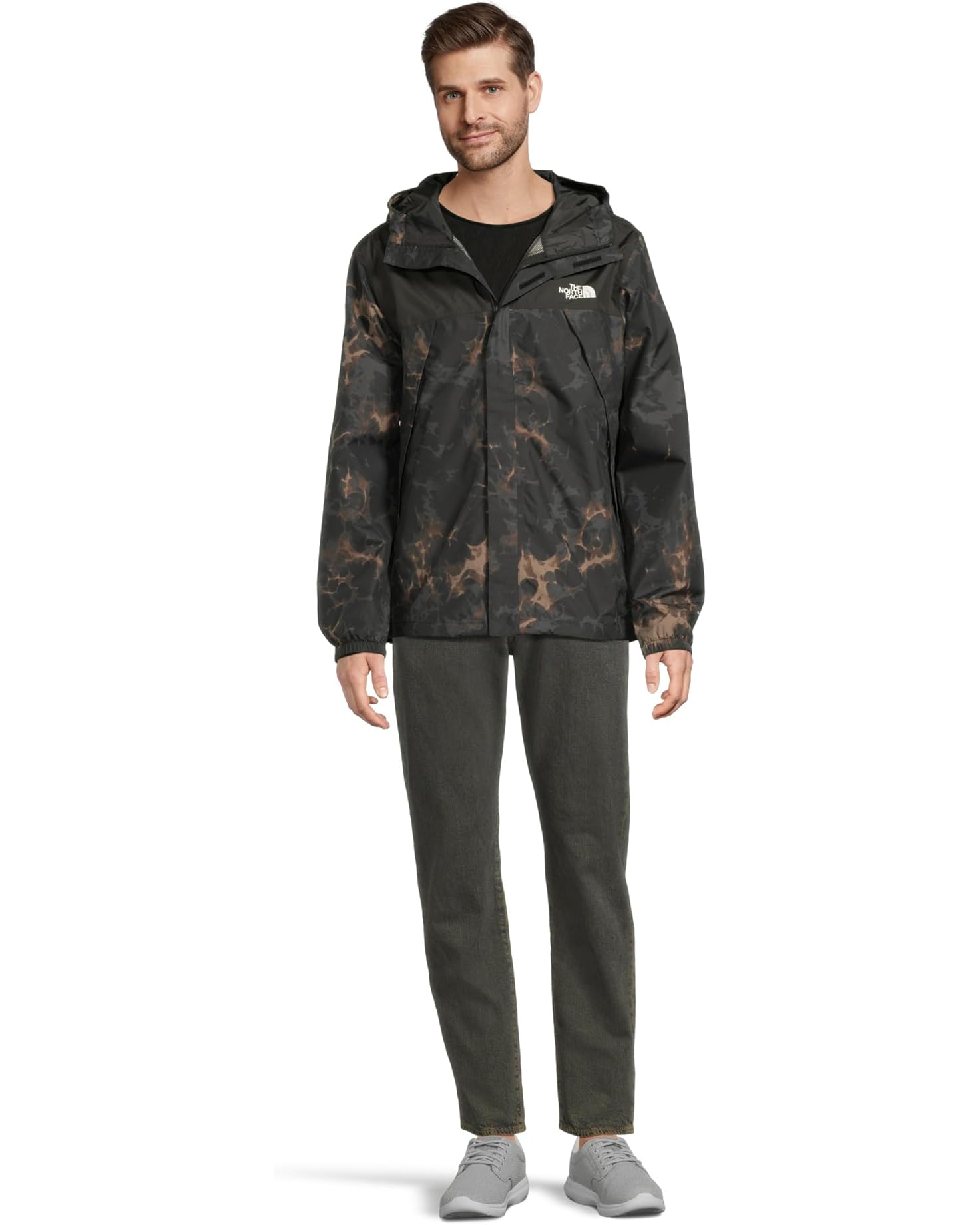 THE NORTH FACE Men's Antora Rain Jacket Print Black Light Refract - Gravity NYC