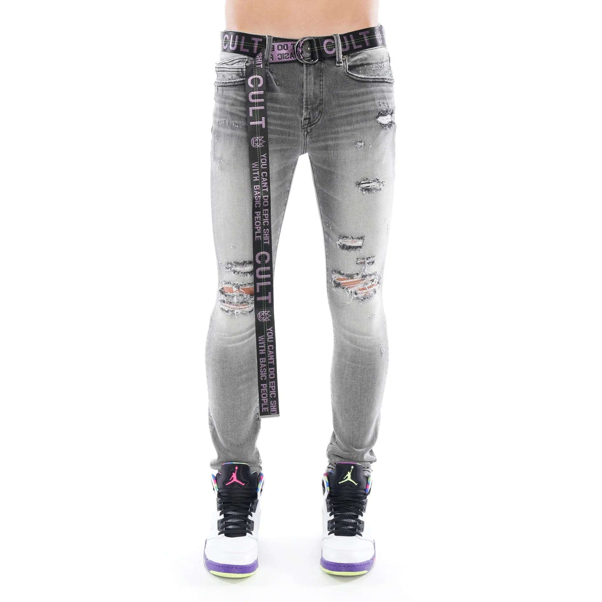 CULT OF INDIVIDUALITY PUNK SUPER SKINNY BELTED STRETCH - Gravity NYC