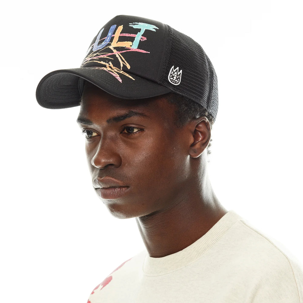 CULT OF INDIVIDUALITY Hand Drawn Shimuchan Logo Foam Trucker Hat - Gravity NYC