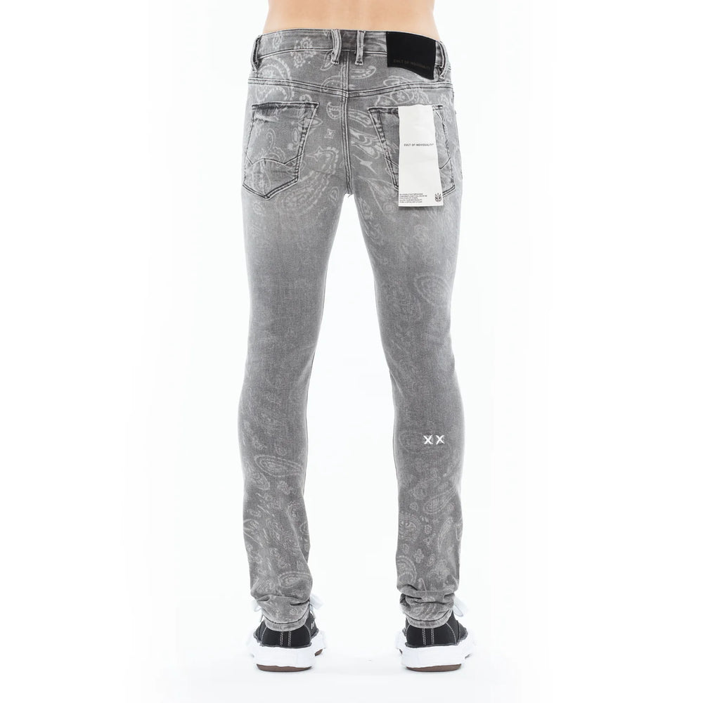 CULT OF INDIVIDUALITY Punk Super Skinny 601 Jeans in Paisley - Gravity NYC