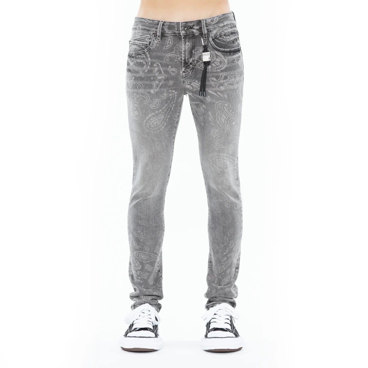 CULT OF INDIVIDUALITY Punk Super Skinny 601 Jeans in Paisley Gravity NYC